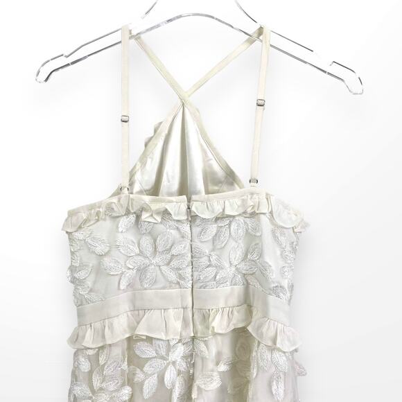 JAY GODFREY White Floral Lined Halter Sun Dress - Picture 7 of 11